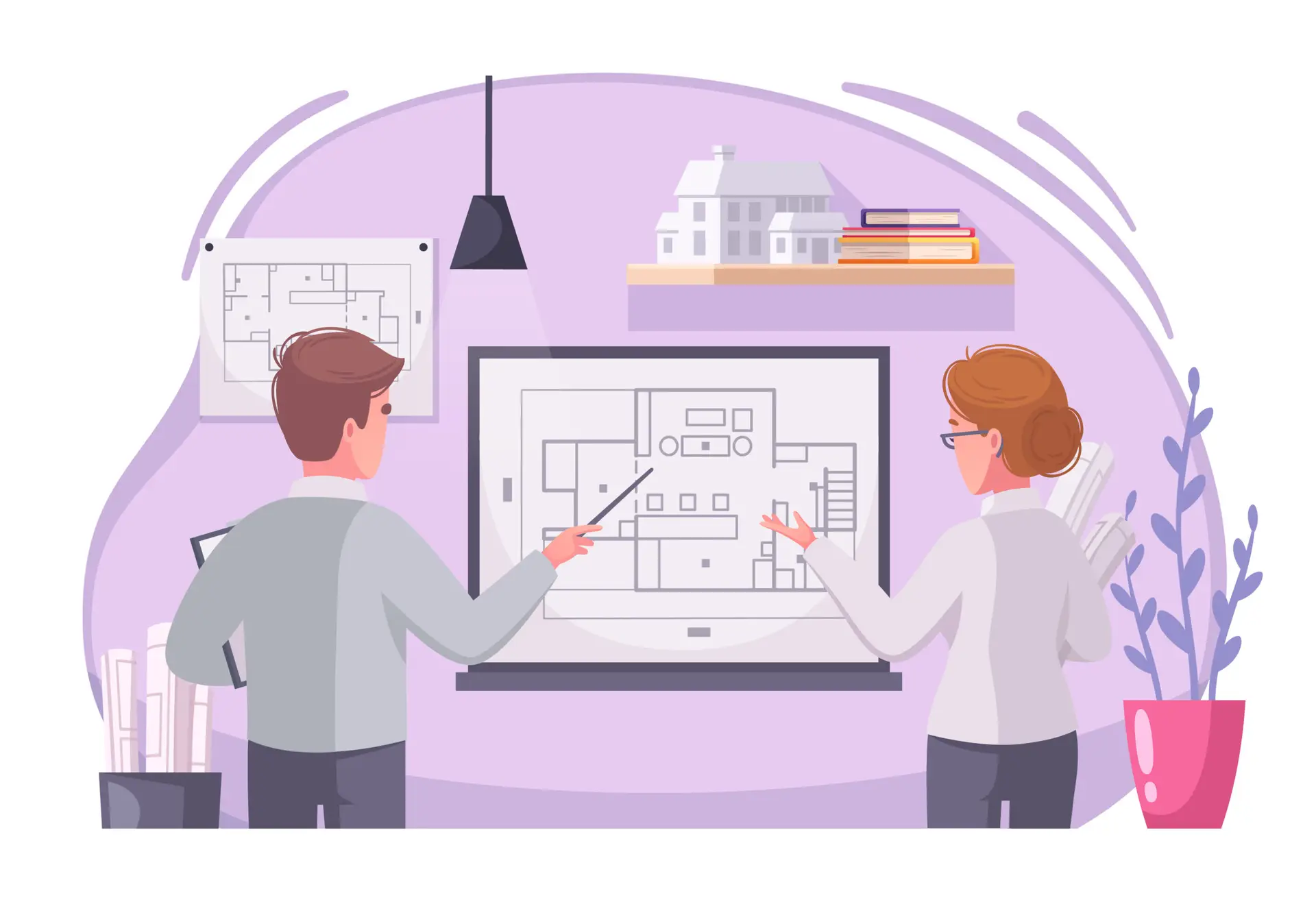 Architect work cartoon composition with male female colleagues discussing projects technical drawing on laptop screen vector illustration SSUCv3H4sIAAAAAAACA01RTU/DMAz9K5bPFQNx643DhEBCTHCcOHipacPSuHLSFjT1v+N0G+IUf7y8Zz+f8EDJO6xP6EMYU1bKXiLWdxVy47Oop4D17VJhypTHxMmwljnK3Fp3za8k+1OpY407liEw2qfxYOmLT45DoMgyJlyqK+wpZlYvmv6Qr4cvdtkwHxVSy9H9FDnTUw5Mq/reWsfZPvaXUSbfsJxDGhtfQpzEUbD+fRnV1pK+VFulofNO/cRa8oaTswAf1HU+mzDMokdwpFkkgpN+kOSLITD73EFPgeGT18dJsInakRM0tt6Yko8tDCrrAmBsXfQ2BDRKc2kZSaAhywAmyhxhMqAo/Pf9BrZmOh2Mf7t7B4oNvHFs2FARnneP8Cnam3UV5u9iIFYXJ89caeM6UnJmTtoM1xvI0c65LMsvlcMIDewBAAA=