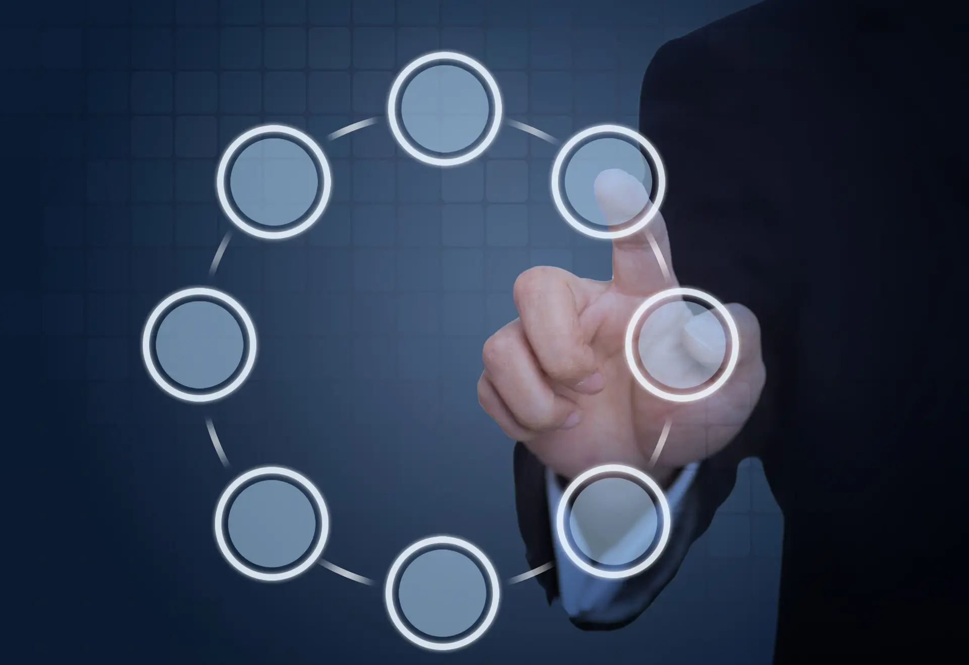man-pressing-circle Our Process